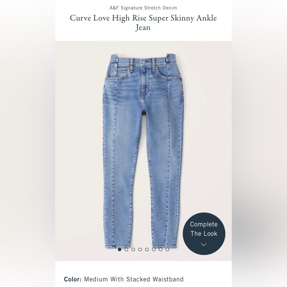 LIKE NEW, Abercrombie Curve Love Jeans